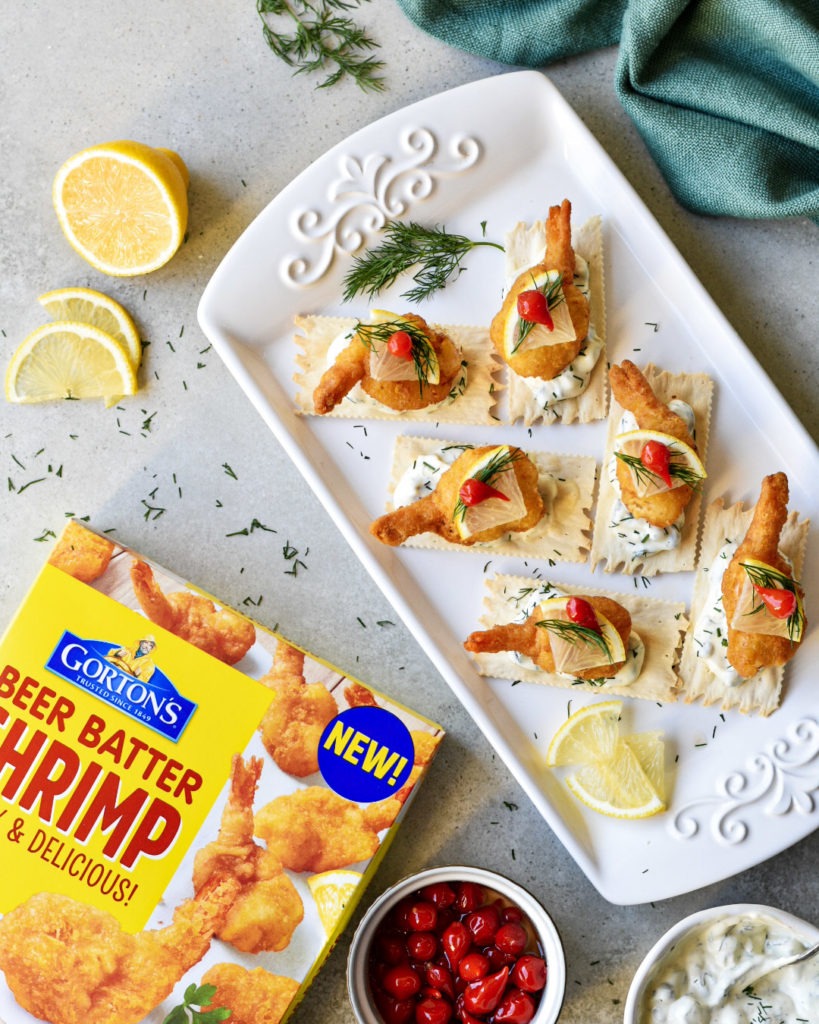 beer battered shrimp with tarter sauce