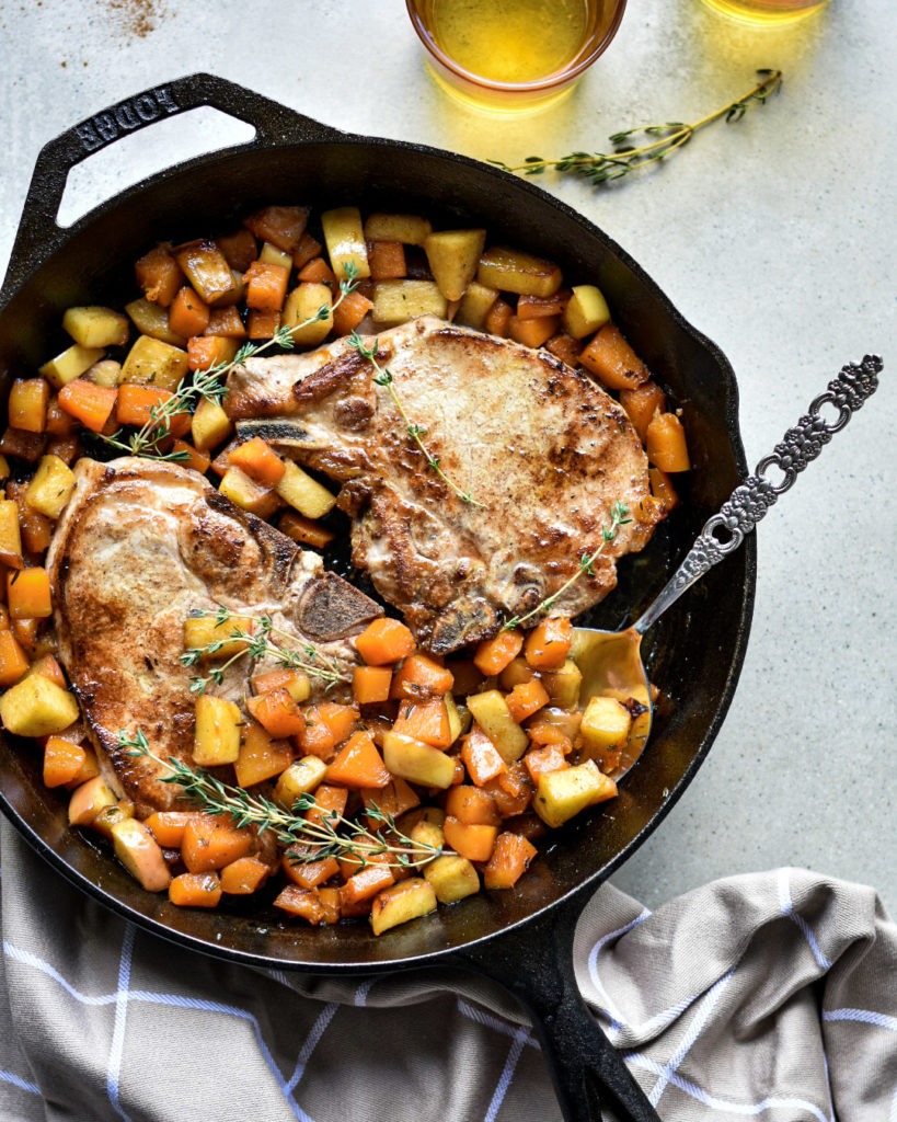 Pumpkin Spice Porkchop Skillet