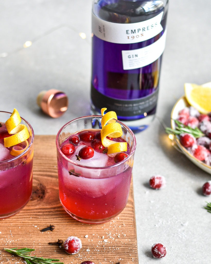 Spicy Cranberry Orange Gin Cocktail