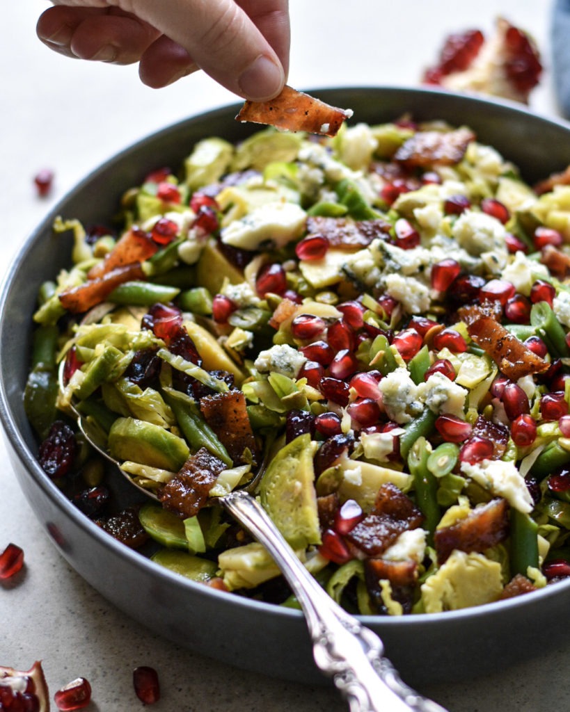 Festive Brussels Sprouts and Green Bean Salad