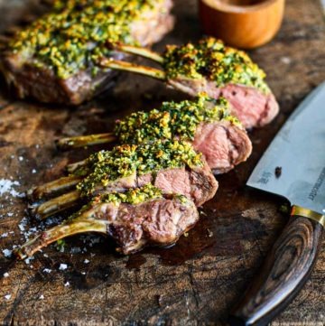 Herb Crusted Roasted Rack of Lamb