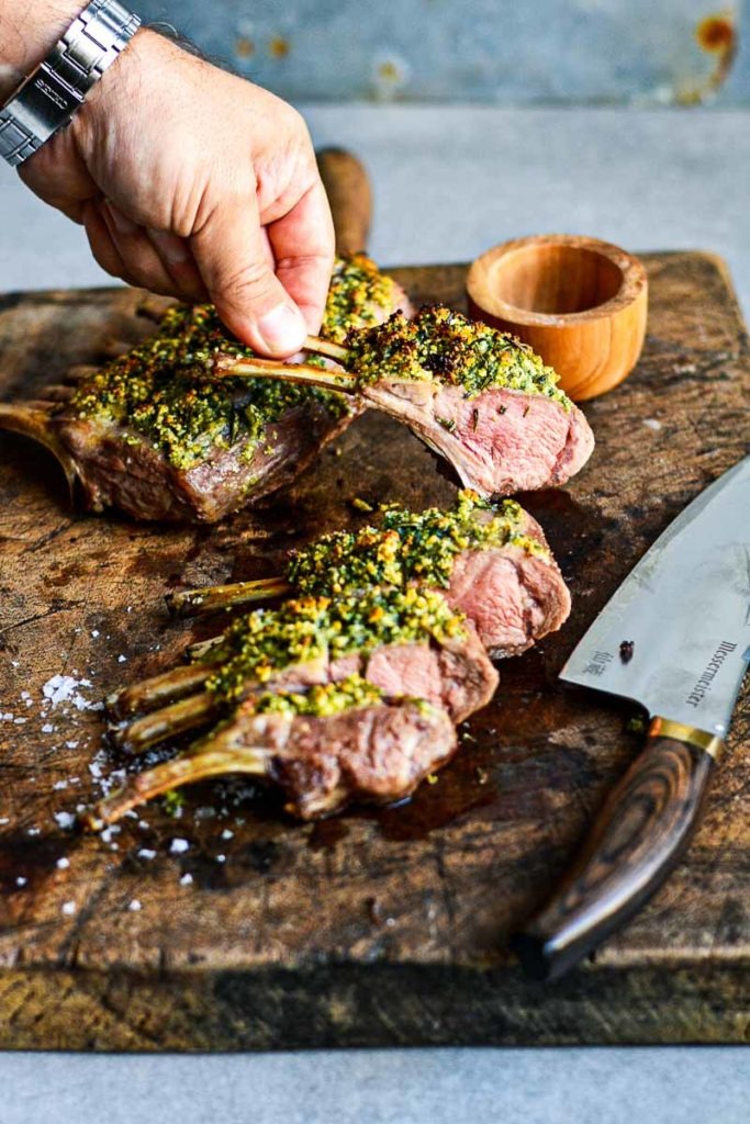 Herb Crusted Roasted Rack of Lamb