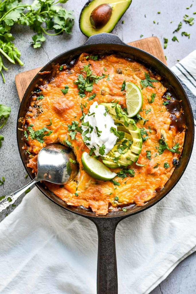 Easy Chicken Enchilada Skillet