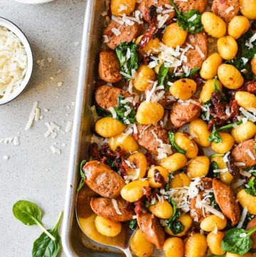 Sausage and Gnocchi Sheet Pan Dinner