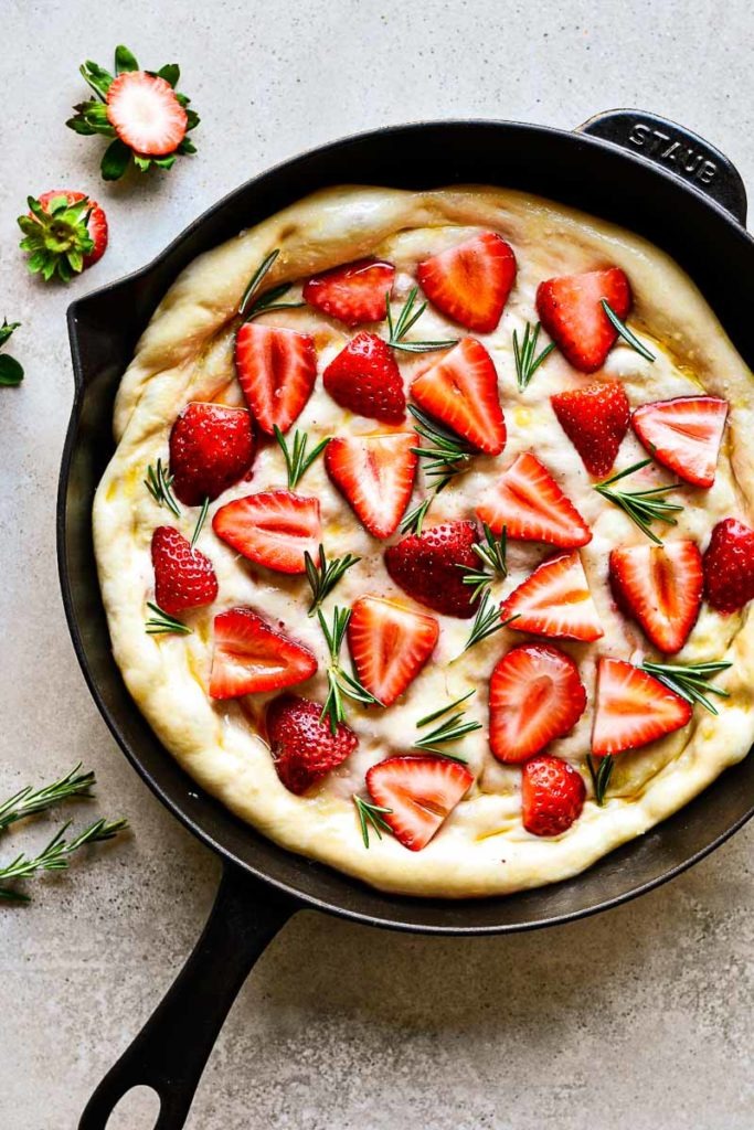 Sweet and Savory Strawberry Focaccia