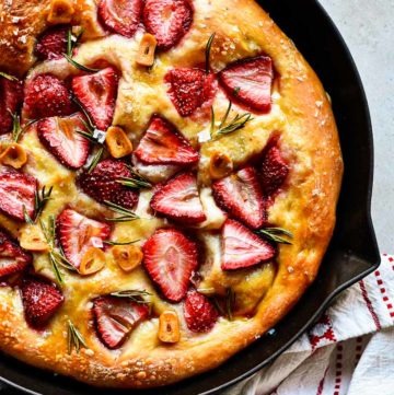 Sweet and Savory Strawberry Focaccia