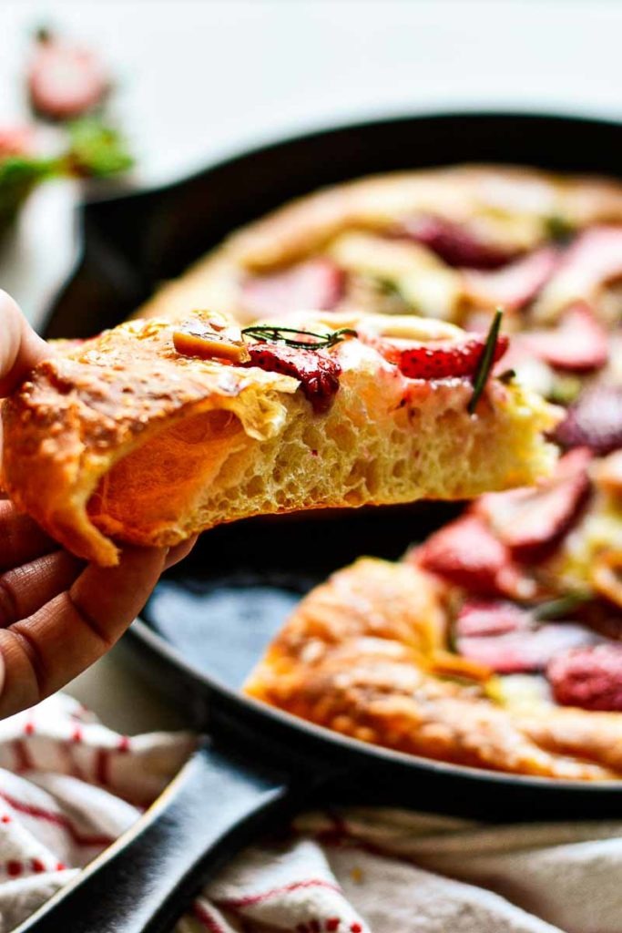 Sweet and Savory Strawberry Focaccia