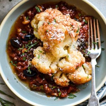 Roasted Cauliflower Puttanesca