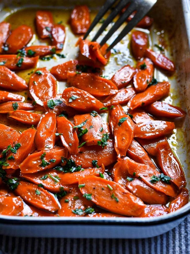 Maple Ginger Roasted Carrots