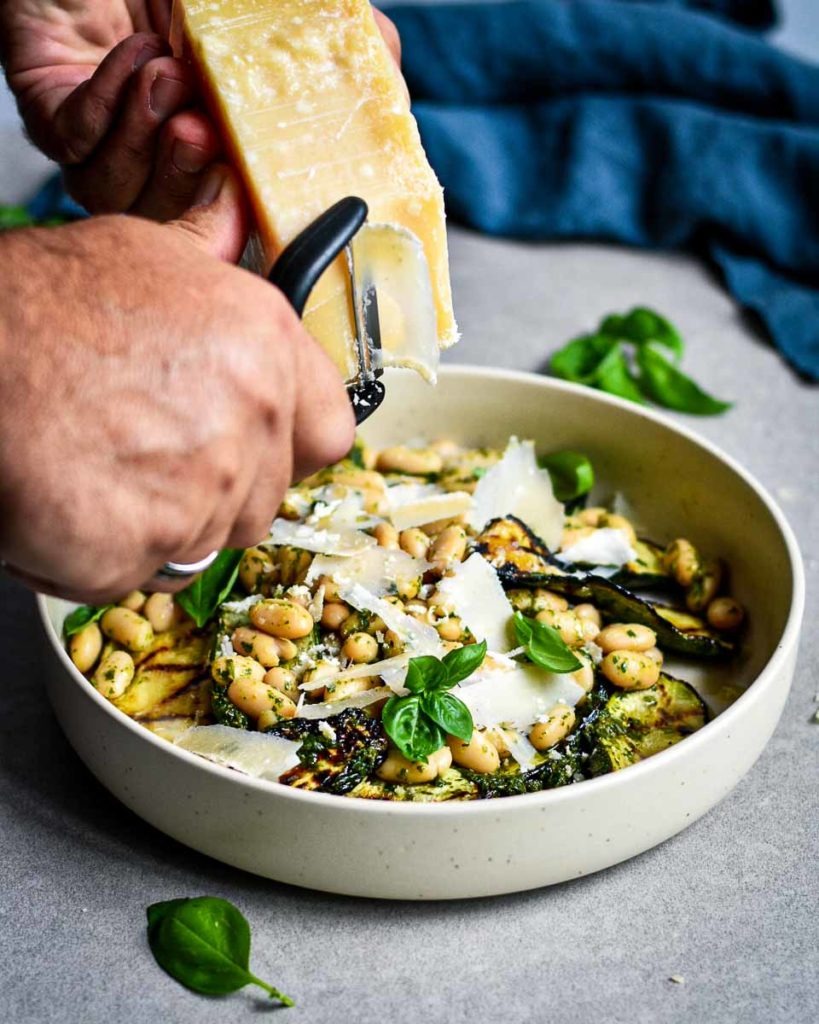 Zucchini and White Bean Pesto Salad