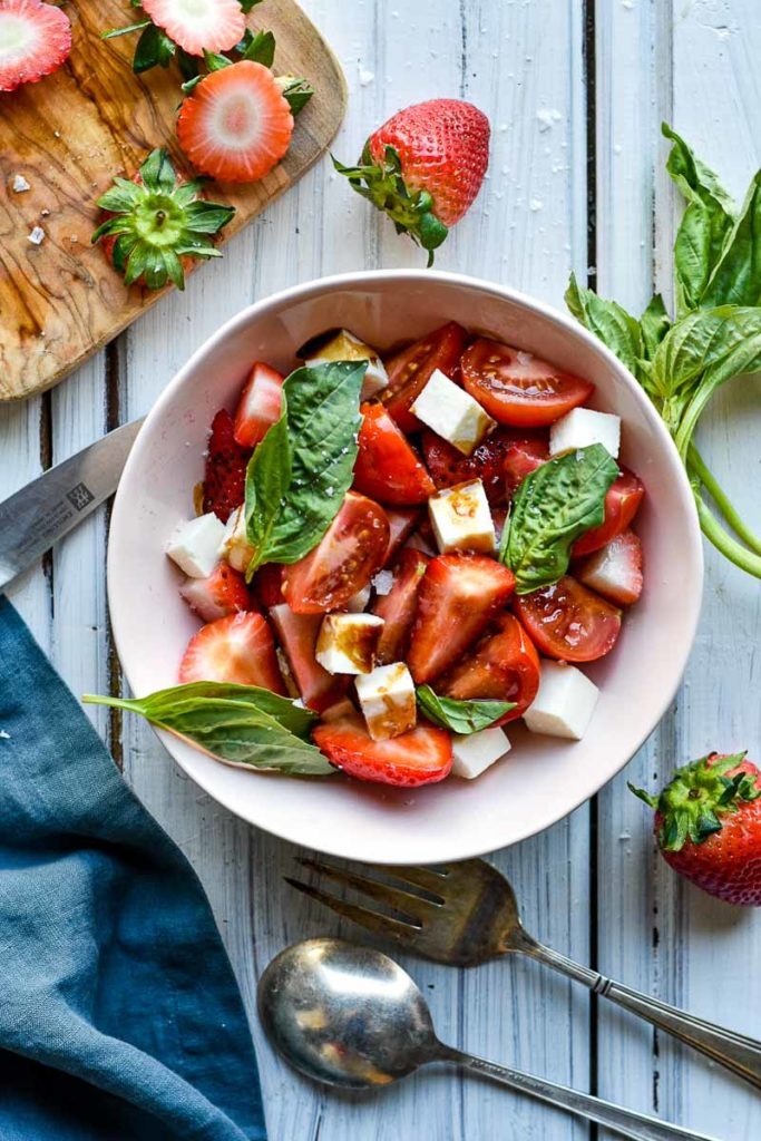 Summertime Strawberry Caprese Salad
