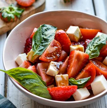 Summertime Strawberry Caprese Salad
