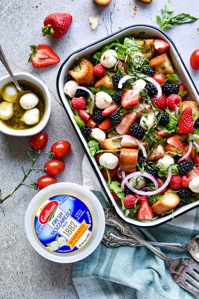 Summer Panzanella Berry Salad