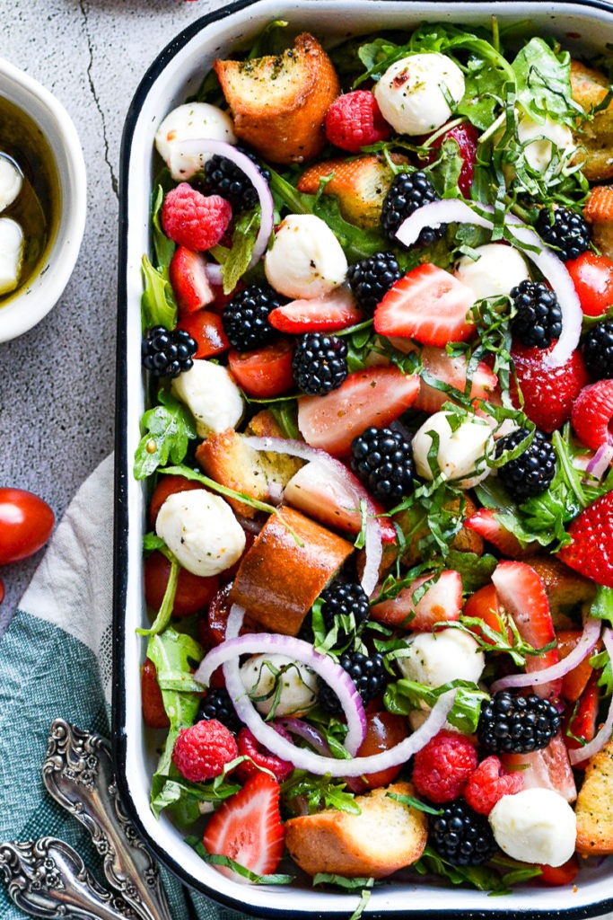 Summer Panzanella Berry Salad
