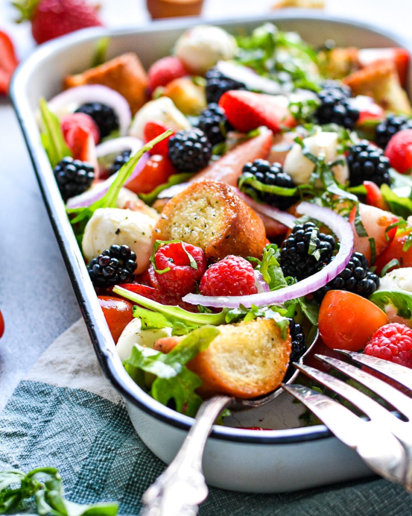 Summer Panzanella Berry Salad