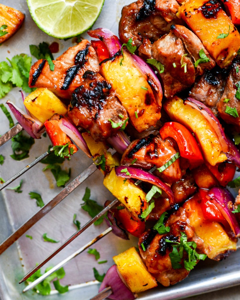 BBQ Pork Kabobs with Pineapple