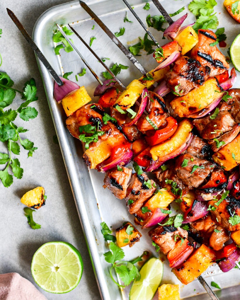 BBQ Pork Kabobs with Pineapple