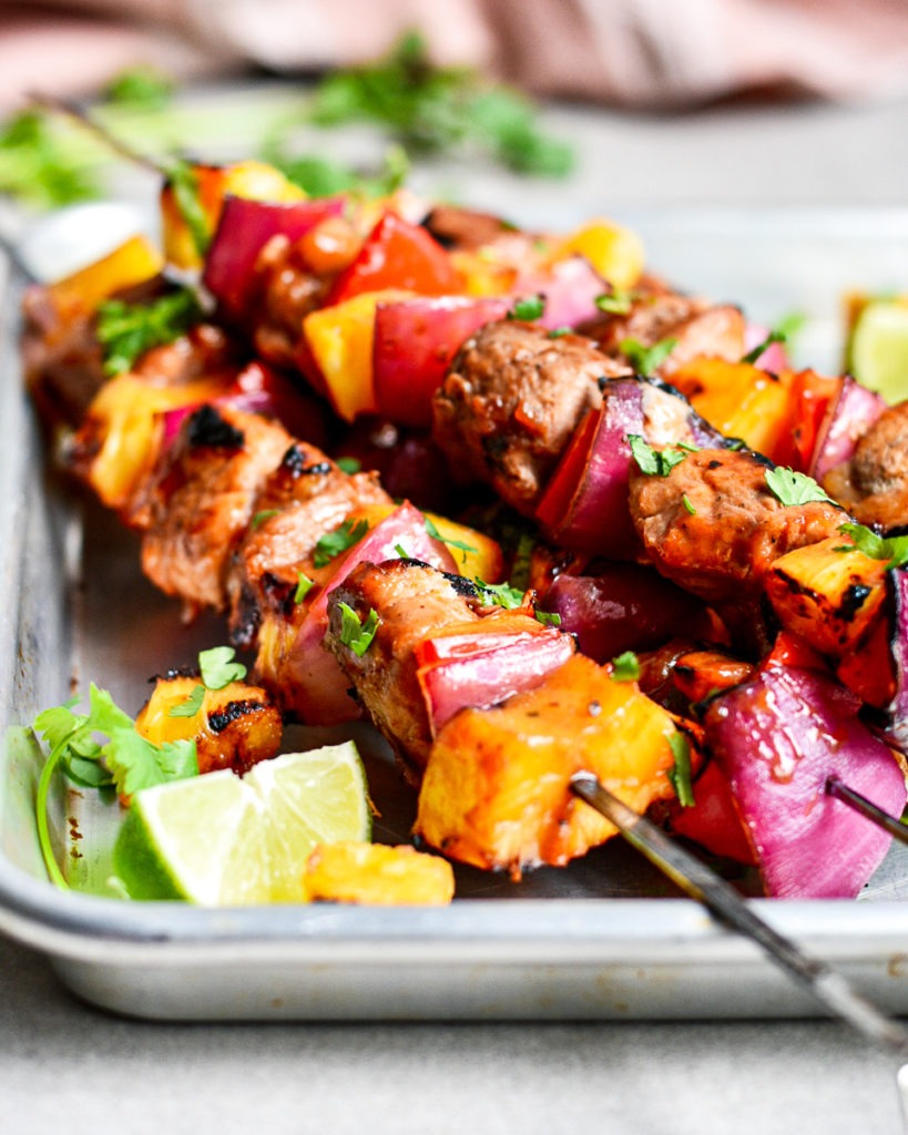 BBQ Pork Kabobs with Pineapple