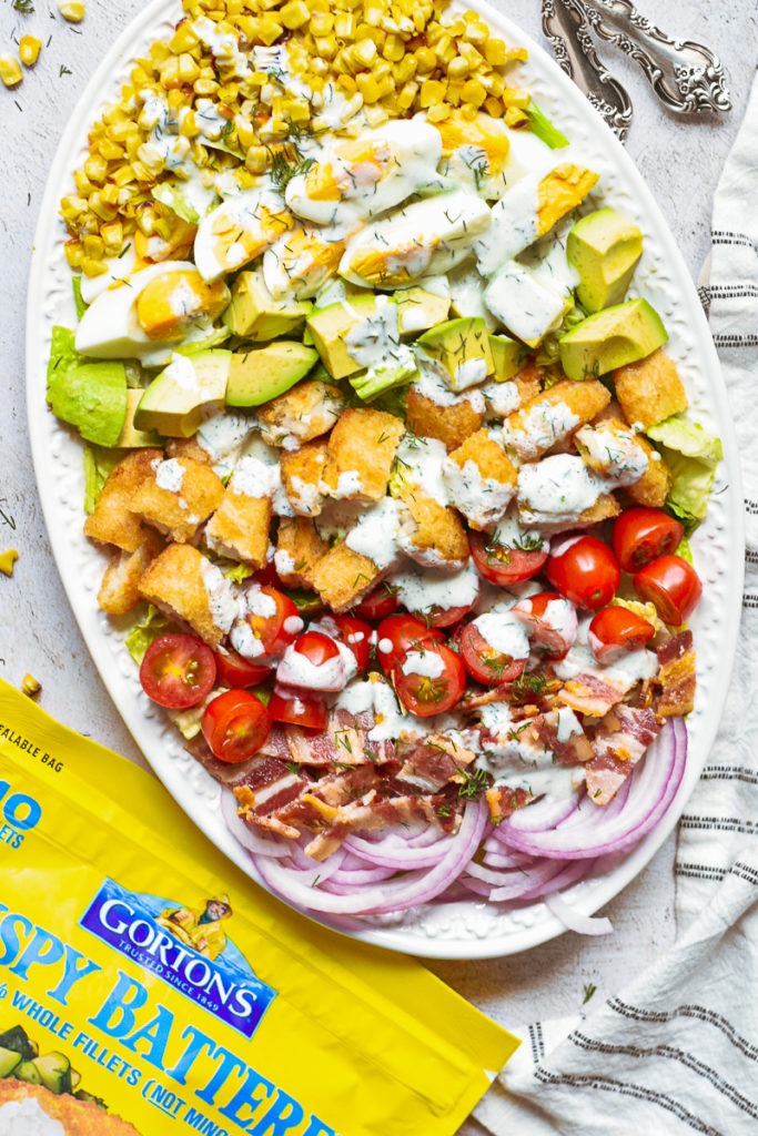 The Ultimate Crispy Fish Fillet Cobb Salad