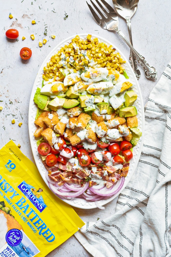 The Ultimate Crispy Fish Fillet Cobb Salad