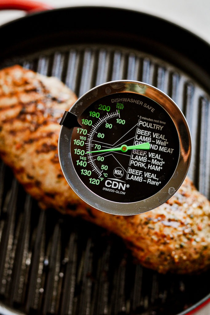 Grilled Pork Loin with Bourbon Cherry Sauce