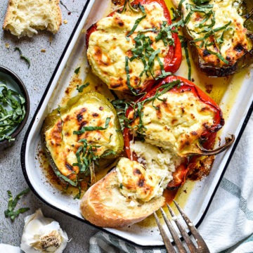Roasted Ricotta Stuffed Bell Peppers