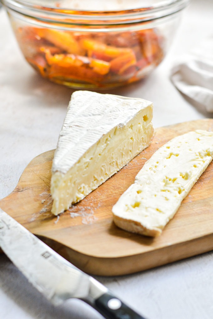 Spicy Peaches and Brie Pizza