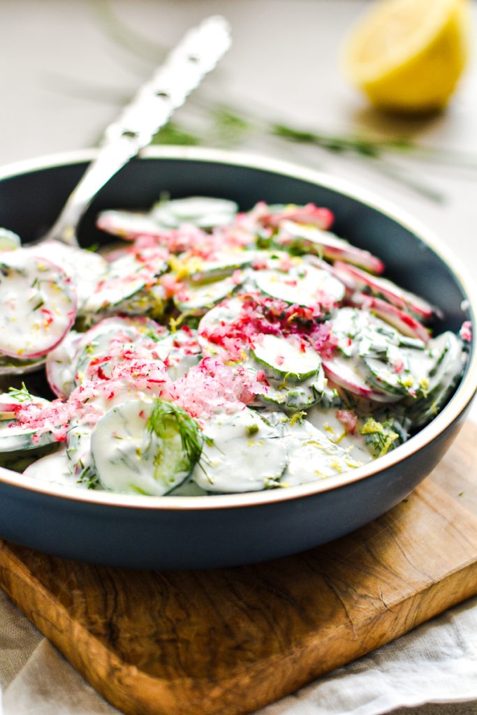 Cucumber and Radish Salad with Yogurt