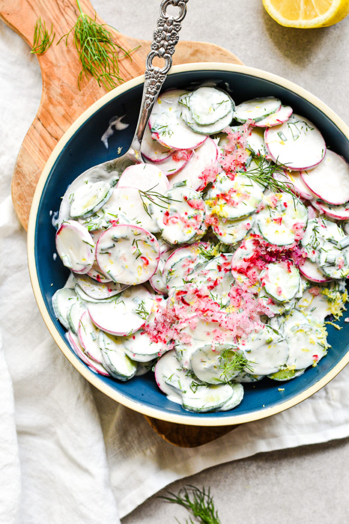 Cucumber and Radish Salad with Yogurt