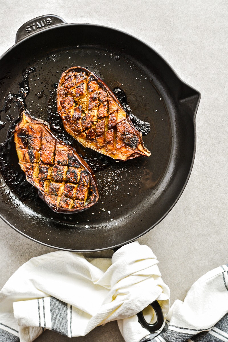 Roasted Balsamic Eggplant Bruschetta