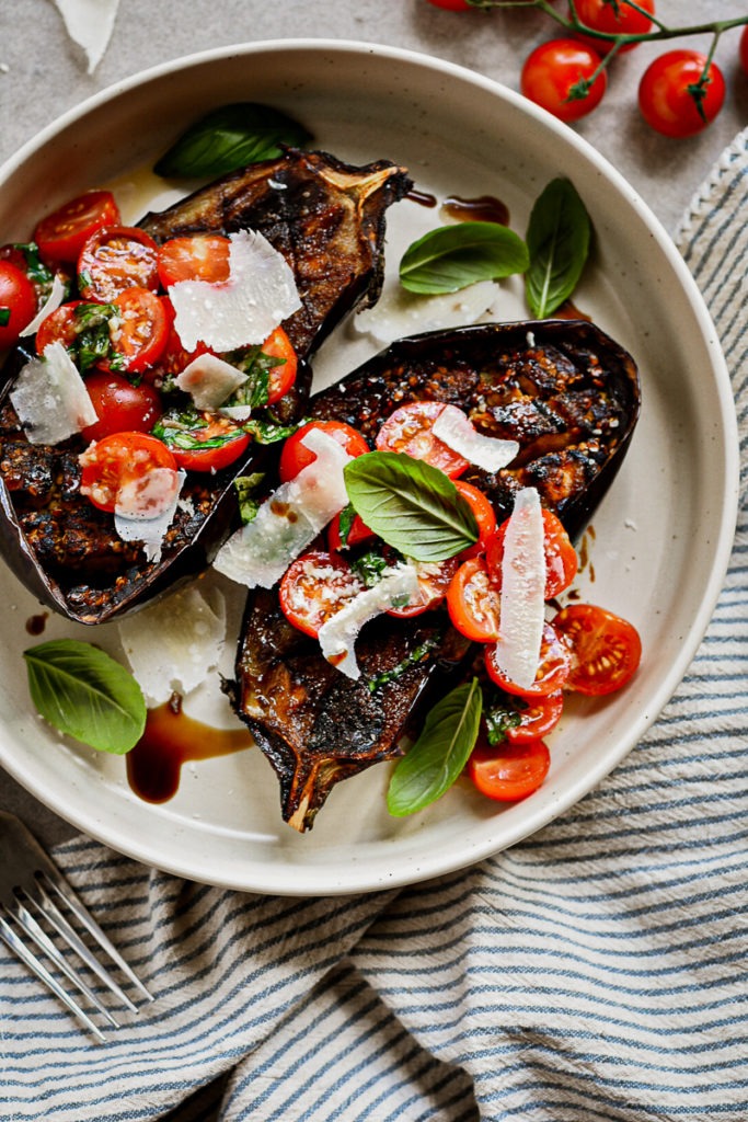 Roasted Balsamic Eggplant Bruschetta