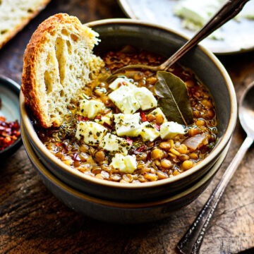 Basic Lentil Soup with Feta