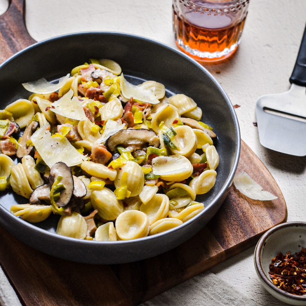 Mushroom and Leek Orechiette