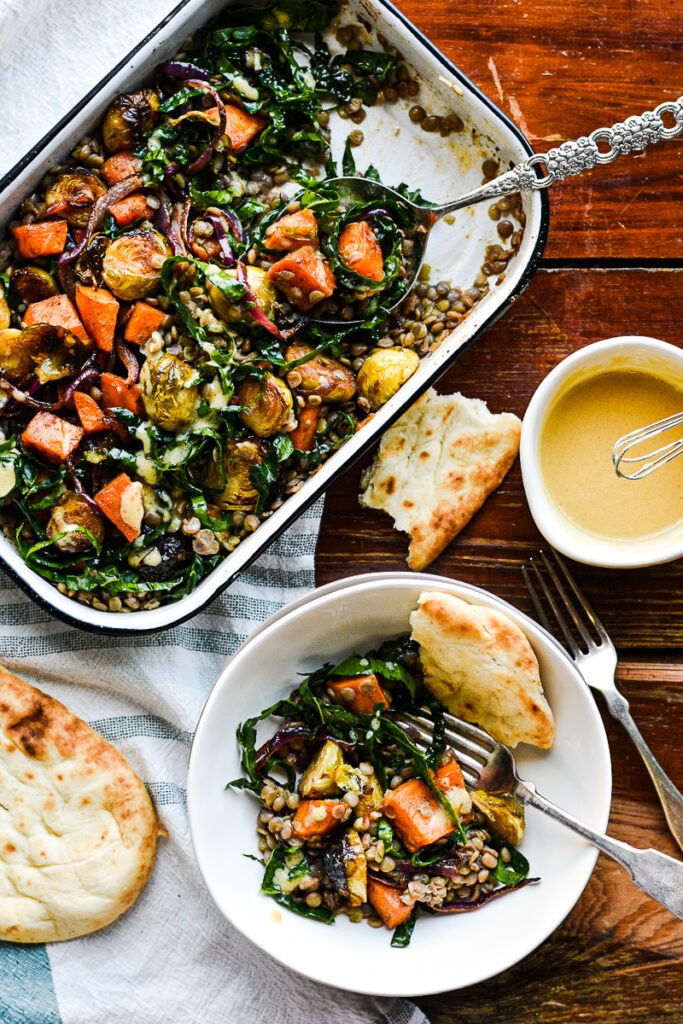Warm Lentil and Kale Salad