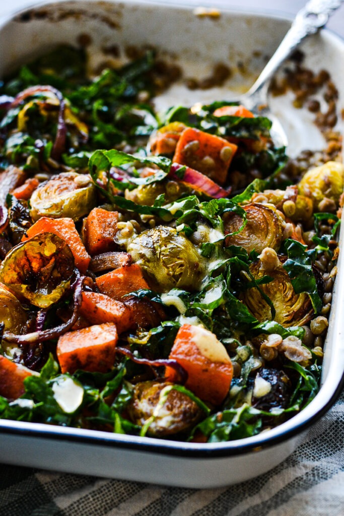 Warm Lentil and Kale Salad