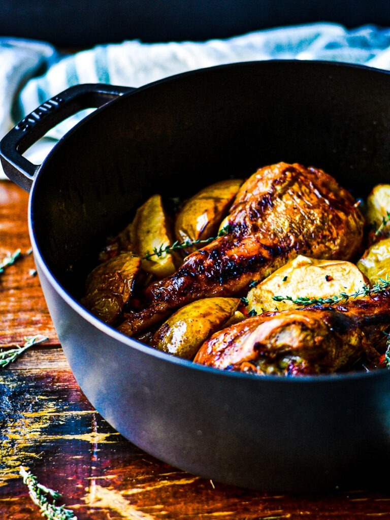 Braised Turkey Legs with Apples