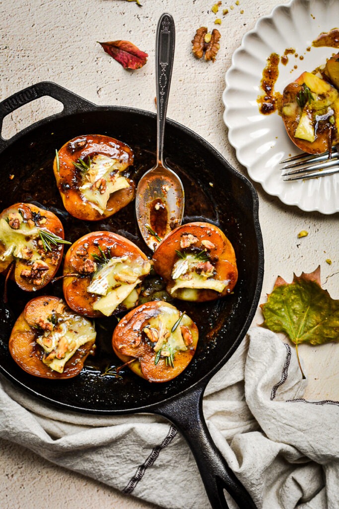 Baked Apples with Brie