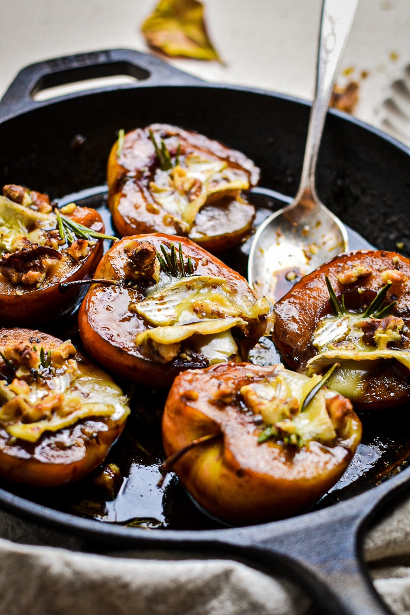 Baked Apples with Brie