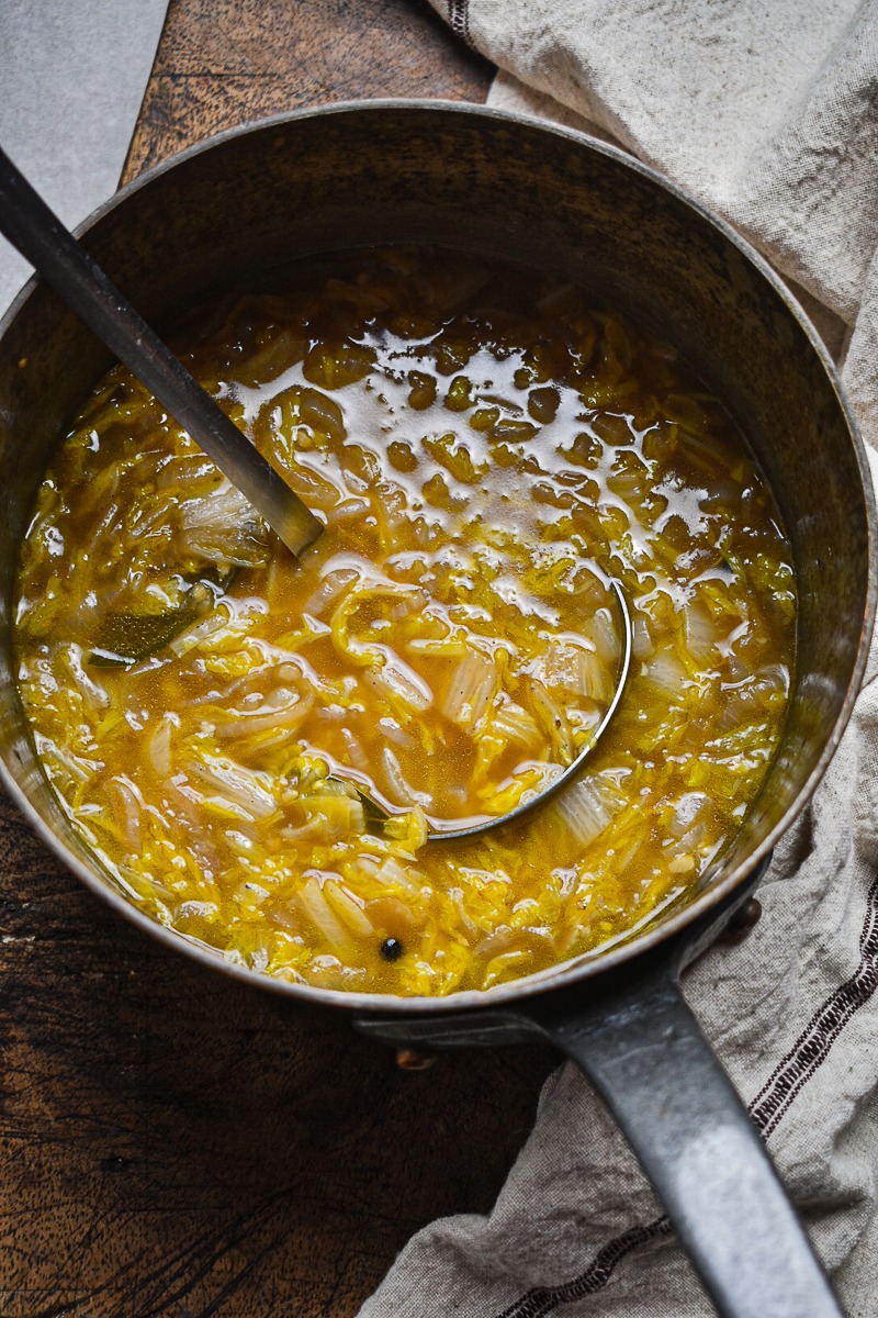 French Onion Soup with Cabbage