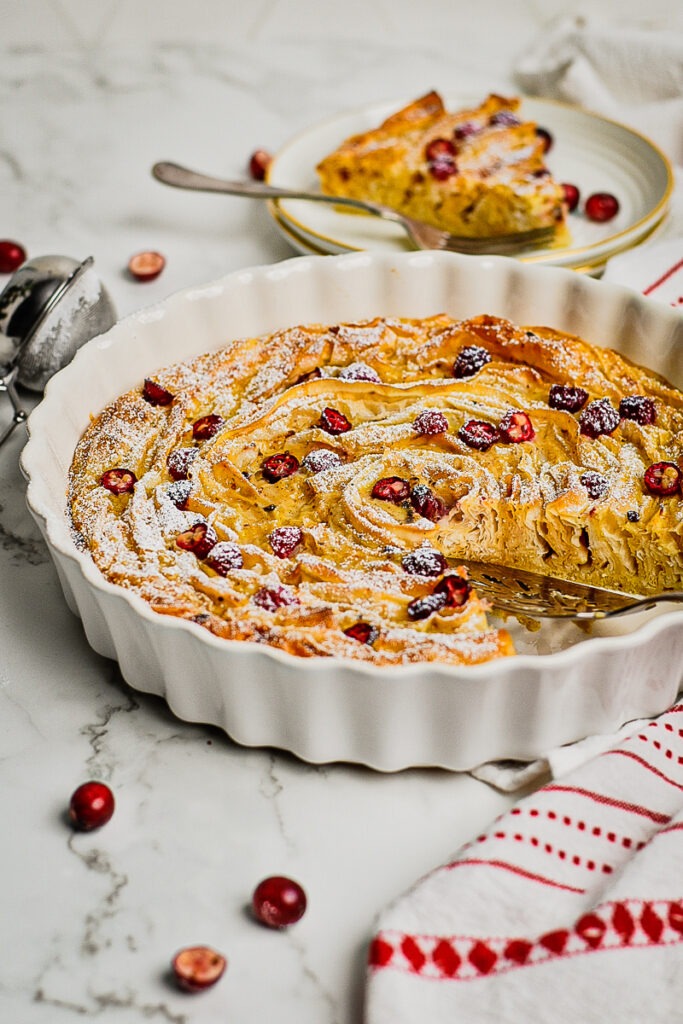 Eggnog Ruffle cranberry Pie