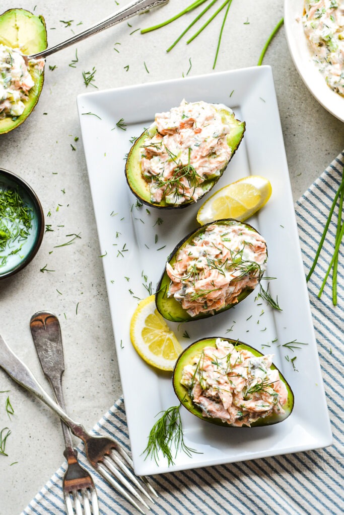 Salmon Stuffed Avocados