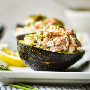 Salmon Stuffed Avocados