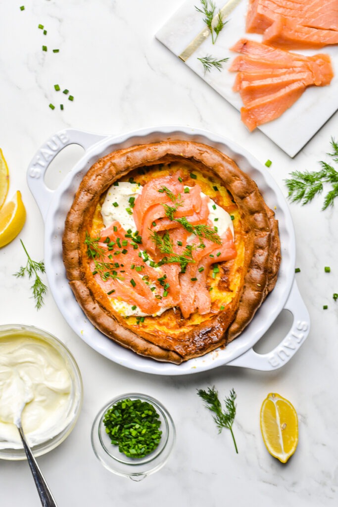 Smoked Salmon Dutch Baby Pancake