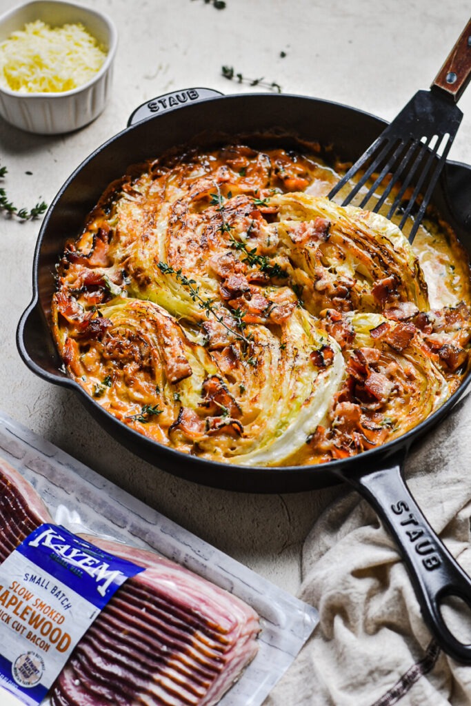 Cabbage and Bacon Gratin