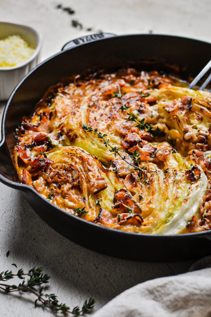 Cabbage and Bacon Gratin