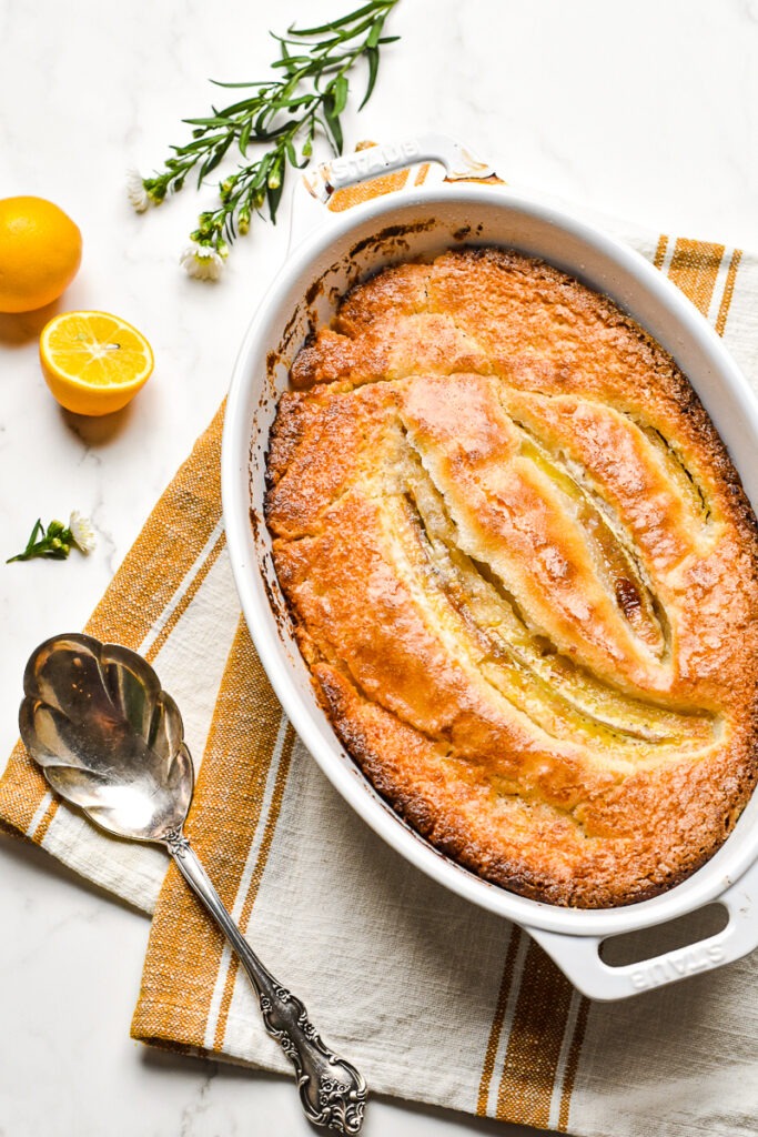 Lemon Banana Cobbler