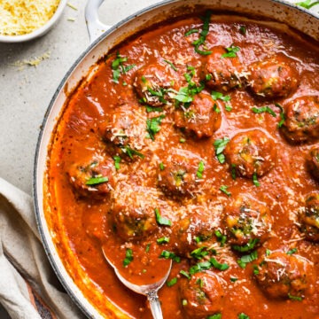 Baked Sausage and Spinach Meatballs