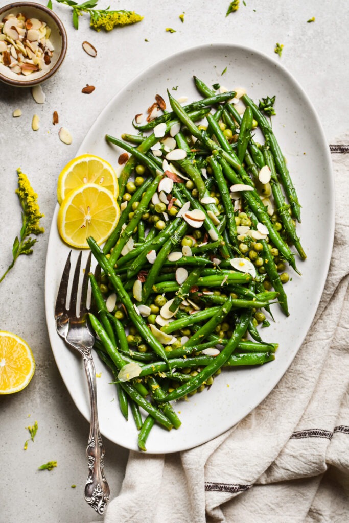 Lemon Butter Green Beans and Peas Salad
