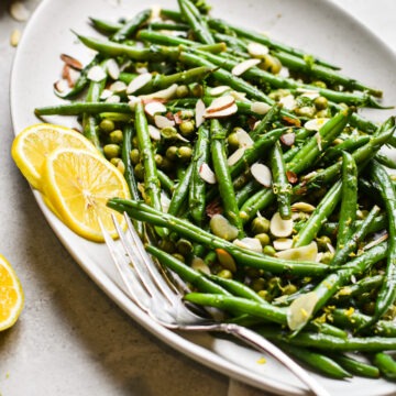 Lemon Butter Grean Beans and Peas Salad