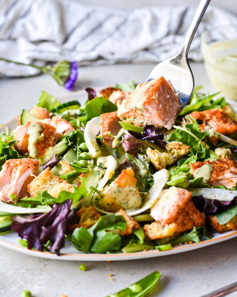 Salmon Panzanella Salad